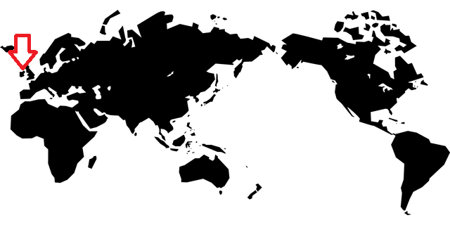 世界地図 アイルランドの場所
